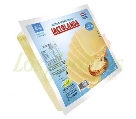 PACK QUESO MUZZARELA FETEADO LACTOLANDA 500 GR.-