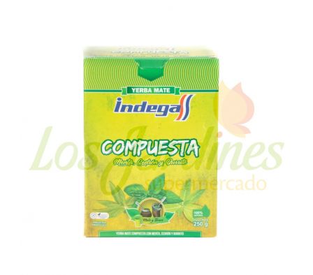 YERBA MATE COMPUESTA MEN, CED Y BURR INDEGA 250G