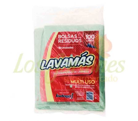 BOLSAS P/ RESIDUOS ORGANICOS LAVAMAS 100 LTS