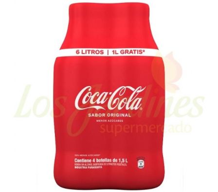 GASEOSA MULTIPACK COCA COLA X 4 UNID. 1 1/2 LITR-