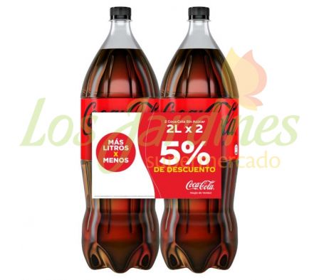 PACK X 2 COCA COLA SIN AZUCAR Z 2 LT
