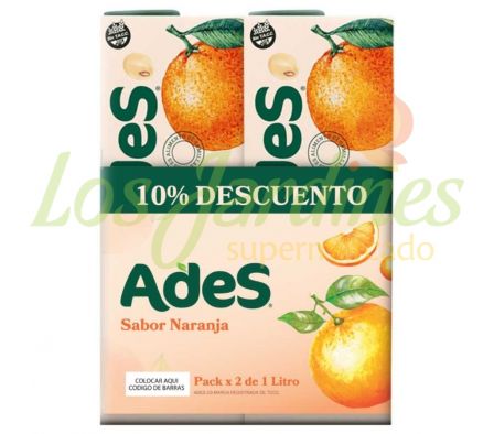PACK X 2 JUGO ADES NARANJA 1 LT--