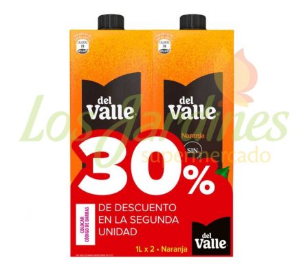 PACK JUGO DEL VALLE NARANJA 2UN 1L