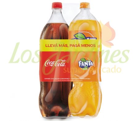 PACK COCA COLA 2L + FANTA NARANJA 2L