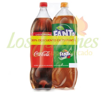 PACK COCA COLA 2L + FANTA GUARANA 2L