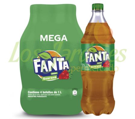 PACK PROMO MEGA FANTA GUARANA PET 1L X 4UN