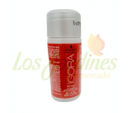 AGUA OXIGENADA IGORA 20 VOLUMEN OXIGENATA 60ML