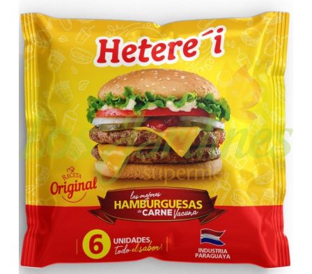 HAMBURGUESA HETEREI CONGELADA CARNE 6U
