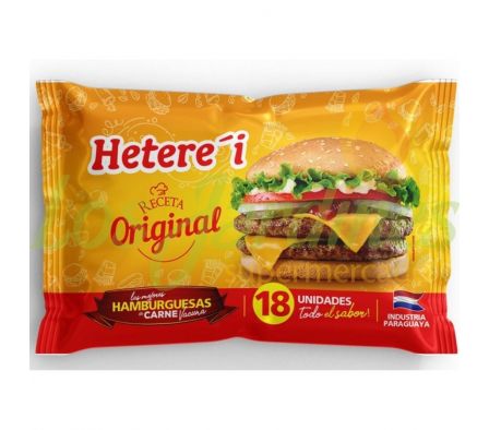 HAMBURGUESA HETEREI CONGELADA CARNE 18U