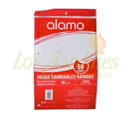HOJA DE OFICIO ALAMO 1 RAYA x 50U