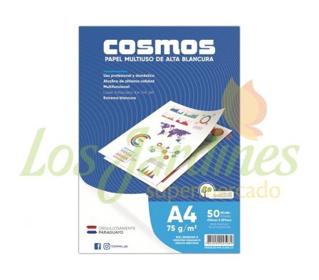 PAPEL OBRA 1RA COSMOS BLANCOA 4 x 50 HOJAS