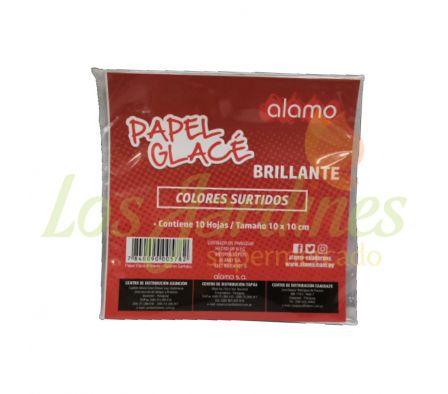 PAPEL GLACE ALAMO METALIZADO X 10H REF.5782