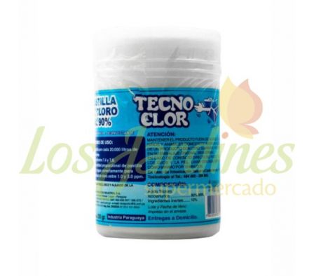 PASTILLA CLORO TECNOCLOR AL 90% 50GR TUBO*10 UN