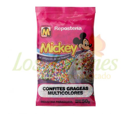 CONFITES MICKEY GRAGEAS MULTICOLORES 50G