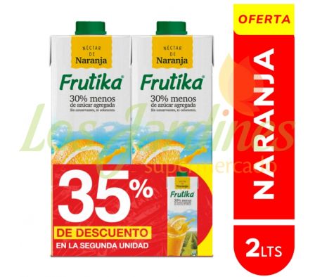 PACK X 2 JUGO FRUTIKA NECTAR DE NARANJA 1 LT.