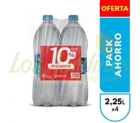 AGUA GENESIS PACK PAGUE 3 LLEVE 4 2,25L