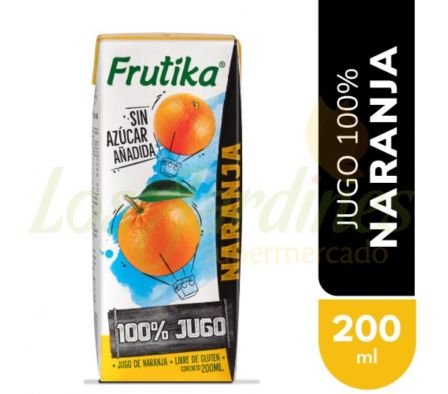 JUGO FRUTIKA 100% NARANJA SLIM DE 200 ML