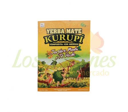 YERBA MATE JENJIBRE MENTA Y TE VERDE KURUPI 250G