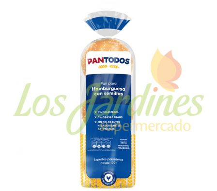 PAN P/ HAMBURGUESAS C/SEMILLAS PANTODOS 340G