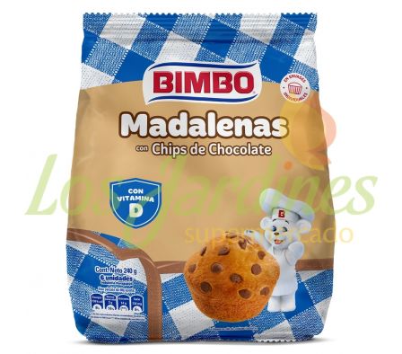MADALENAS VAINILLA BIMBO CON CHIPS 240G
