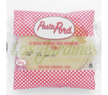 DISCO P/EMPANADA MEDIANO PASTAS PORA 12 UNI.