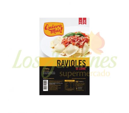 RAVIOLES DE CARNE PASTEURIZADO QUIERO MAS 500G