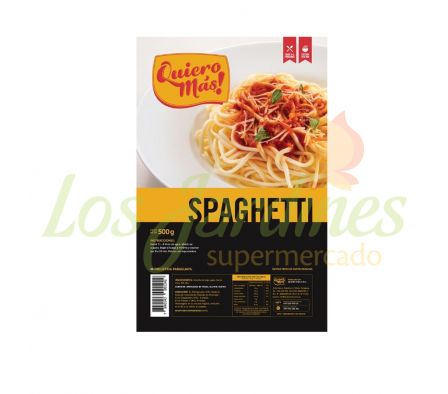 FIDEO SPAGHETTI PASTEURIZADO QUIERO MAS 500G