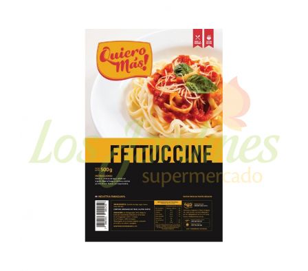 FIDEO FETTUCCINE PASTEURIZADO QUIERO MAS 500G