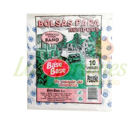 BOLSA PARA BAÑO BASE BASE PEQUEÑO 10UN
