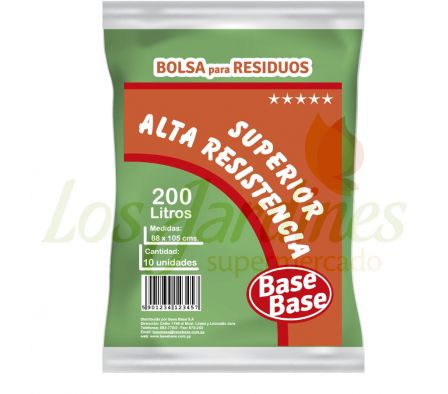 BOLSA SUPERIOR 200 L X 10 UND