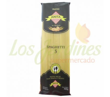 FIDEOS SPAGHETTI 5 AL HUEVO ANITA 400G
