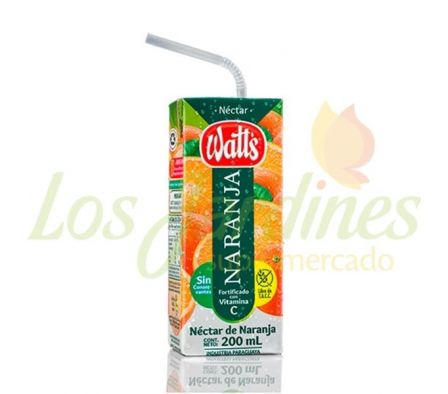 JUGO NECTAR NARANJA WATTS 200 CC.