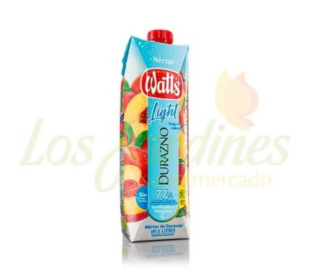 JUGO NECTAR DURAZNO LIGHT WATTS 1 LT