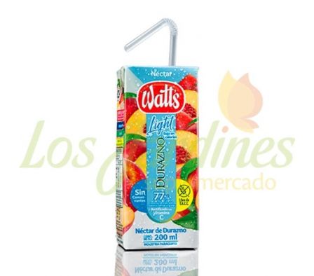 JUGO WATTS NECTAR DURAZNO LIGHT 200ML