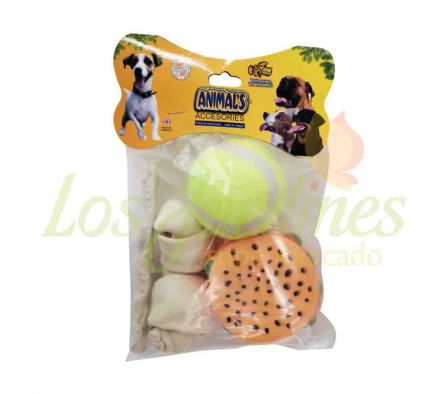 KIT JUGUETES P/PERROS ANIMALS