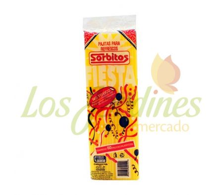 PAJITAS SORBITOS FIESTA X 80 UNID