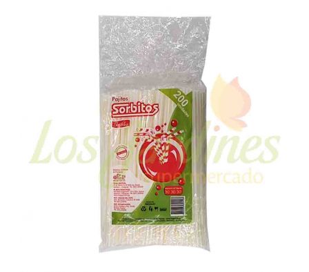 PAJITAS COLOR FLEXIBLE X  200 UNID