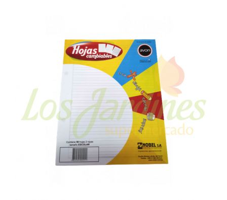 HOJAS REPUESTO Nº 1 2 ANILLOS 2 RAYA AVON:-: