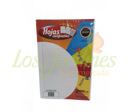 HOJA DOBLE AVON OFICIO 1 RAYA
