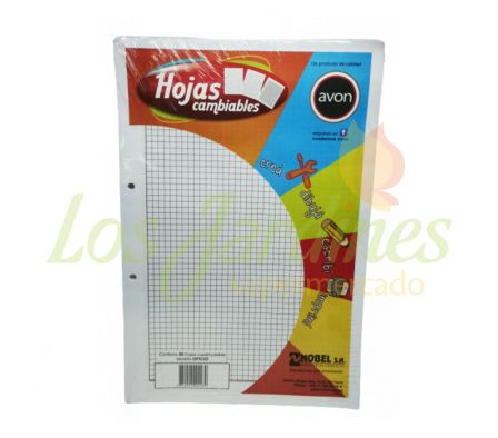 HOJA REPUESTO AVON OFICIO CUADRICULADO