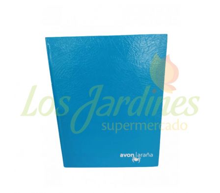 CUADERNO 48 HJS CUADRICULADO CELESTE AVON TD ARAÑA