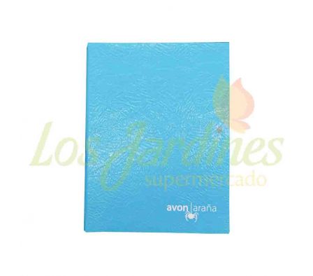 CUADERNO 96 HOJAS 1 RAYA CELESTE AVON TD ARAÑA:-: