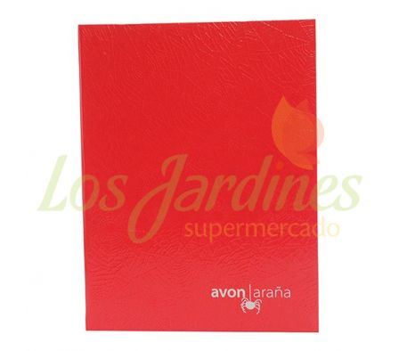 CUADERNO 96 HOJAS 2 RAYA ROJO AVON T.D. ARAÑA:-: