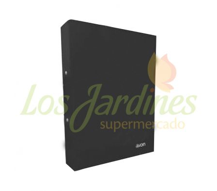 BIBLIORATO LOMO ANCHO PLASTIFICADO OFFICE NEGRO: