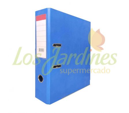 BIBLIORATO LOMO ANCHO PLASTIFICADO OFFICE AZUL