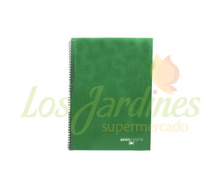 CUADERNO UNIVERSITARIO AVON ARAÑA 48 HOJAS VERDE