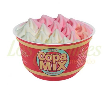 HELADO COPA MIX AMERICANA Y FRUTILLA