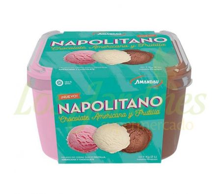 HELADO AMANDAU CLASSIC NAPOLITANO 2L