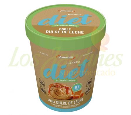 HELADO AMANDAU DIET DOBLE DULCE DE LECHE 1L