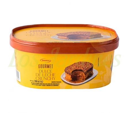 HELADO AMANDAU GOURMET DULCE D/LECHE CRUNCHY 780G